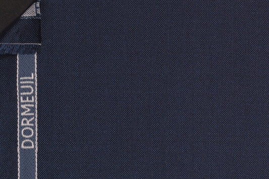 Dormeuil Fabric Navy Plain 55% Wool 45% Silk (Ref-881001)