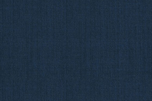 Dormeuil Fabric Blue Plain 96% Wool 4% Silk (Ref-881055)