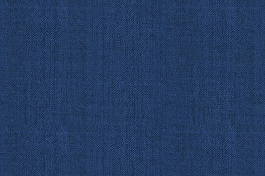 Dormeuil Fabric Blue Plain 96% Wool 4% Silk (Ref-881057)