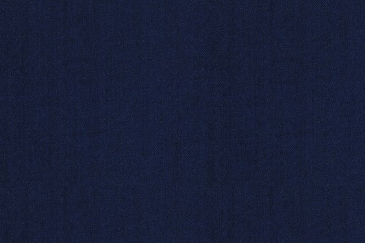 Dormeuil Fabric Blue Plain 96% Wool 4% Silk (Ref-881058)