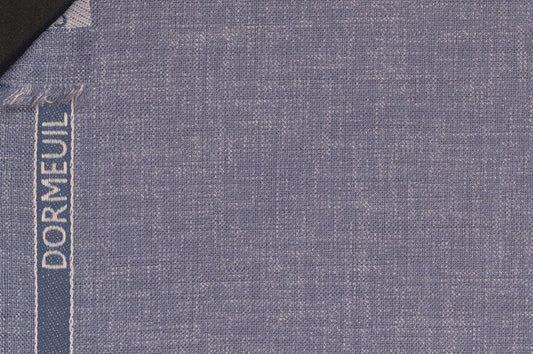 Dormeuil Fabric Navy Plain 35% Wool 23% Bamboo 22% Silk 20% Linen (Ref-881108)