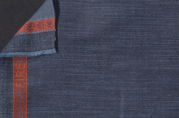 Dormeuil Fabric Navy Plain 55% Linen 45% Wool (Ref-881328)