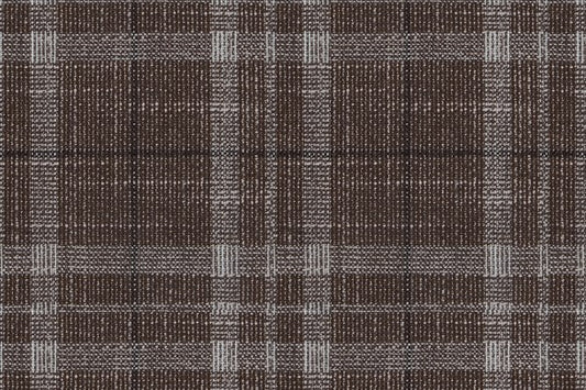 Dormeuil Fabric Brown Check 35% Wool 23% Bamboo 22% Silk 20% Linen (Ref-881502)