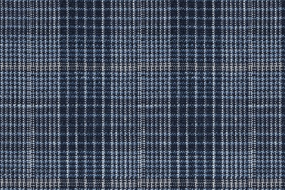 Dormeuil Fabric Blue Check 35% Wool 23% Bamboo 22% Silk 20% Linen (Ref-881506)