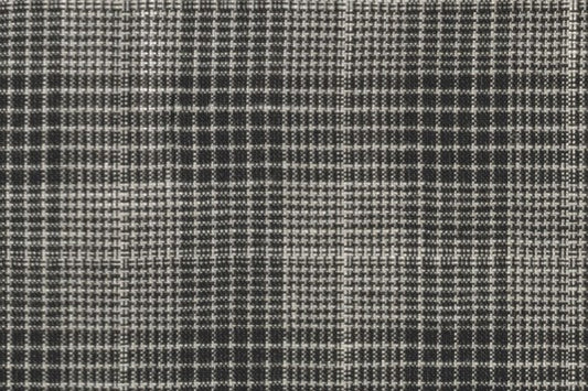 Dormeuil Fabric Black/White Check 35% Wool 23% Bamboo 22% Silk 20% Linen (Ref-881507)