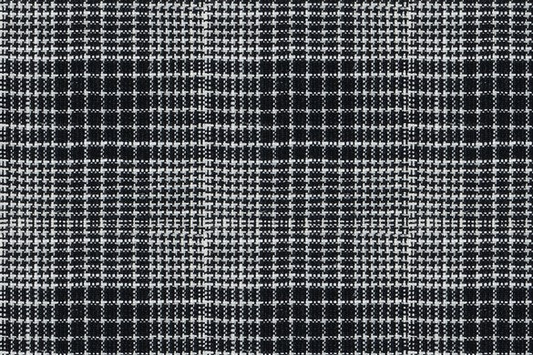 Dormeuil Fabric Black/White Check 35% Wool 23% Bamboo 22% Silk 20% Linen (Ref-881507)