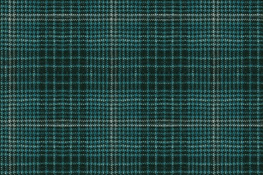 Dormeuil Fabric Green Check 35% Wool 23% Bamboo 22% Silk 20% Linen (Ref-881510)