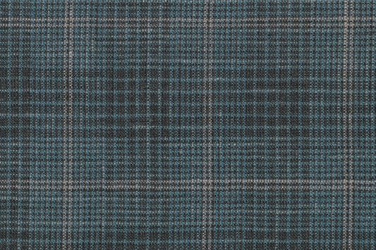 Dormeuil Fabric Green Check 35% Wool 23% Bamboo 22% Silk 20% Linen (Ref-881510)