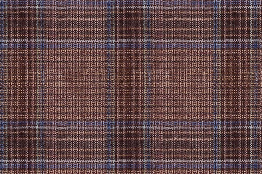 Dormeuil Fabric Red Check 35% Wool 23% Bamboo 22% Silk 20% Linen (Ref-881512)