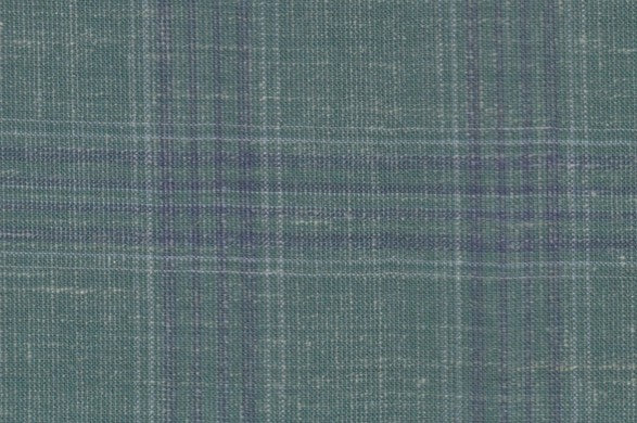 Dormeuil Fabric Green Check 35% Wool 23% Bamboo 22% Silk 20% Linen (Ref-881517)
