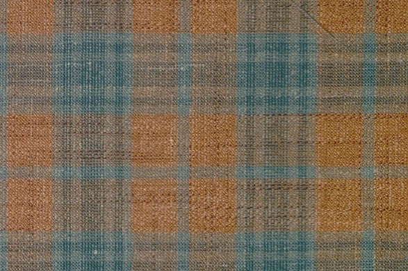 Dormeuil Fabric Green Check 35% Wool 23% Bamboo 22% Silk 20% Linen (Ref-881519)