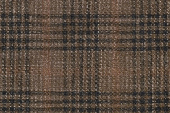 Dormeuil Fabric Brown Check 35% Wool 23% Bamboo 22% Silk 20% Linen (Ref-881521)