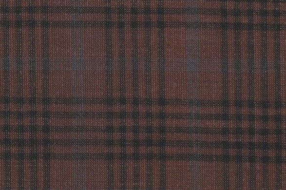Dormeuil Fabric Red Check 35% Wool 23% Bamboo 22% Silk 20% Linen (Ref-881522)