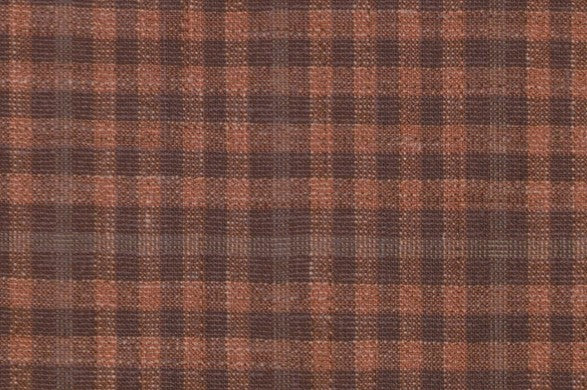Dormeuil Fabric Orange Check 35% Wool 23% Bamboo 22% Silk 20% Linen (Ref-881525)