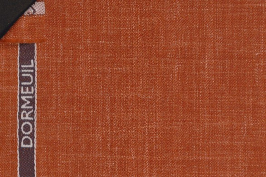 Dormeuil Fabric Orange Plain 83% Wool 17% Linen (Ref-882110)