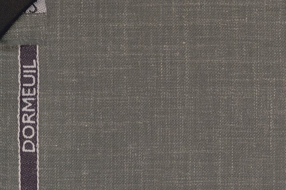 Dormeuil Fabric Green Plain 83% Wool 17% Linen (Ref-882115)