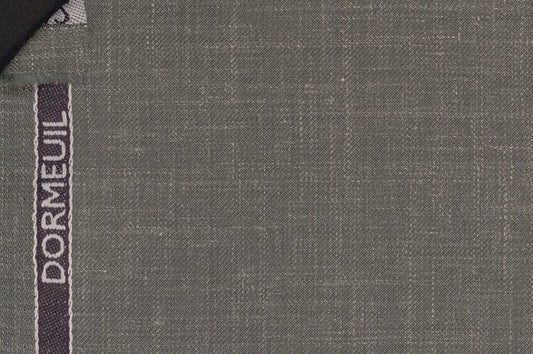 Dormeuil Fabric Green Plain 83% Wool 17% Linen (Ref-882115)