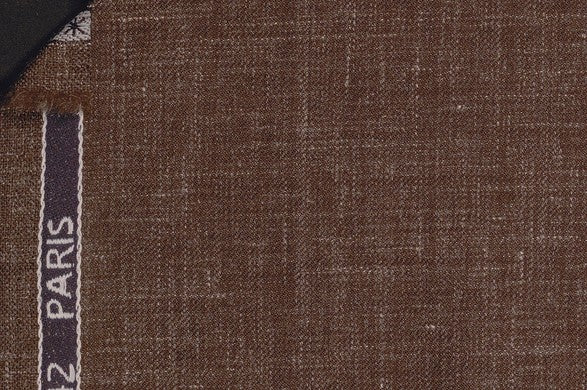 Dormeuil Fabric Brown Plain 83% Wool 17% Linen (Ref-882116)