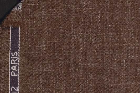 Dormeuil Fabric Brown Plain 83% Wool 17% Linen (Ref-882116)
