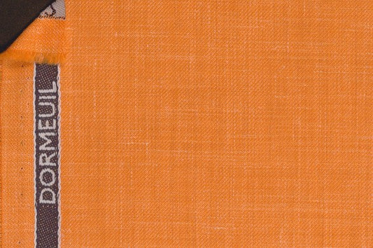 Dormeuil Fabric Orange Plain 83% Wool 17% Linen (Ref-882122)
