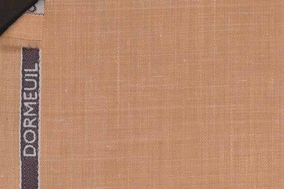 Dormeuil Fabric Beige Plain 83% Wool 17% Linen (Ref-882123)
