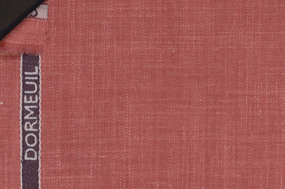 Dormeuil Fabric Pink Plain 83% Wool 17% Linen (Ref-882125)