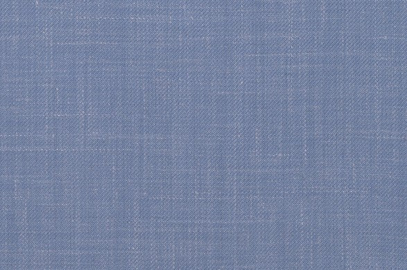 Dormeuil Fabric Blue Plain 83% Wool 17% Linen (Ref-882126)