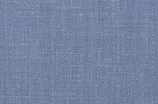 Dormeuil Fabric Blue Plain 83% Wool 17% Linen (Ref-882126)
