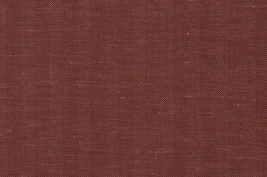 Dormeuil Fabric Red Herringbone 60% Wool 40% Linen (Ref-882201)