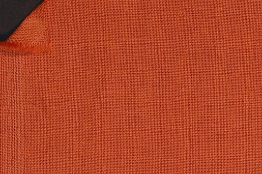 Dormeuil Fabric Orange Plain 100% Linen (Ref-882503)