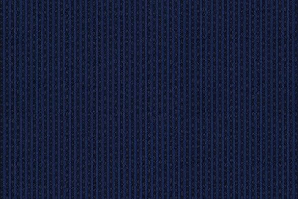 Dormeuil Fabric Blue Stripe 16% Silk 63% Cotton 16% Polyamide 5% Lycra (Ref-885502)