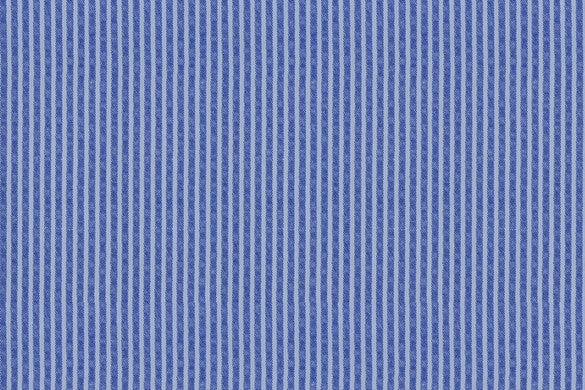 Dormeuil Fabric Blue Stripe 16% Silk 63% Cotton 16% Polyamide 5% Lycra (Ref-885508)