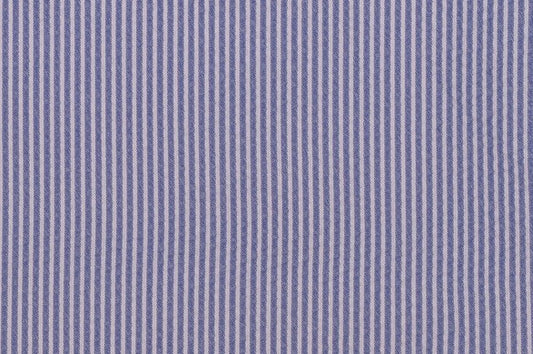 Dormeuil Fabric Blue Stripe 16% Silk 63% Cotton 16% Polyamide 5% Lycra (Ref-885508)