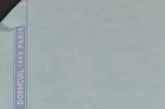 Dormeuil Fabric Green Plain 59% Linen 41% Silk (Ref-896104)