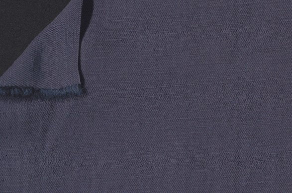 Dormeuil Fabric Navy Plain 59% Linen 41% Silk (Ref-896108)