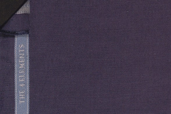 Dormeuil Fabric Navy Plain 59% Linen 41% Silk (Ref-896108)