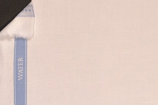 Dormeuil Fabric White Plain 59% Linen 41% Silk (Ref-896110)