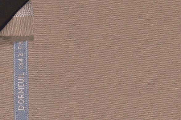 Dormeuil Fabric Beige Plain 59% Linen 41% Silk (Ref-896112)