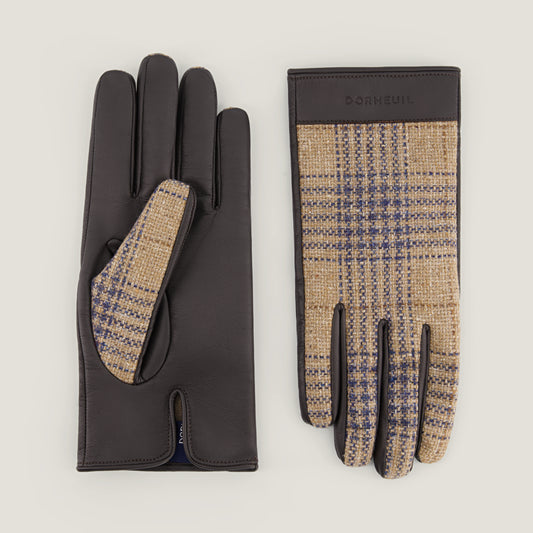 Pure Cashmere & Leather men's gloves Beige Beige ベージュ 米色