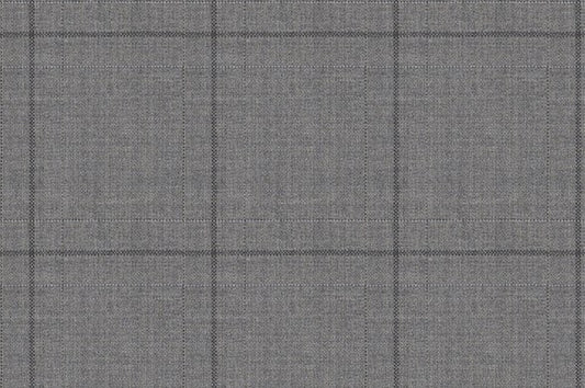 Dormeuil Fabric Grey Check 100% Wool (Ref-180549)