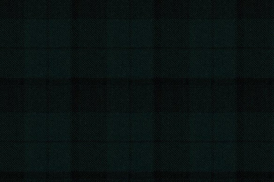 Dormeuil Fabric Green Check 100% Wool (Ref-202342)
