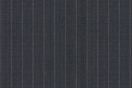 Dormeuil Fabric Grey Stripe 100% Wool (Ref-301613)