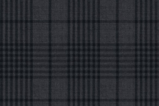 Dormeuil Fabric Grey Check 100% Wool (Ref-301615)