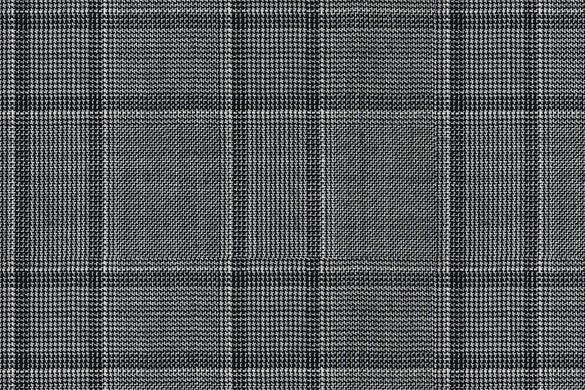 Dormeuil Fabric Black/White Check 100% Wool (Ref-301663)