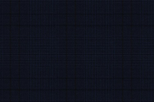 Dormeuil Fabric Navy Check 100% Wool (Ref-301664)