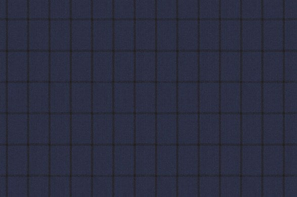Dormeuil Fabric Blue Check 100% Wool (Ref-303430)