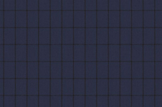 Dormeuil Fabric Blue Check 100% Wool (Ref-303430)