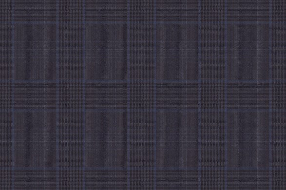 Dormeuil Fabric Blue Check 100% Wool (Ref-303431)