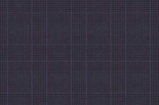 Dormeuil Fabric Blue Check 100% Wool (Ref-303431)