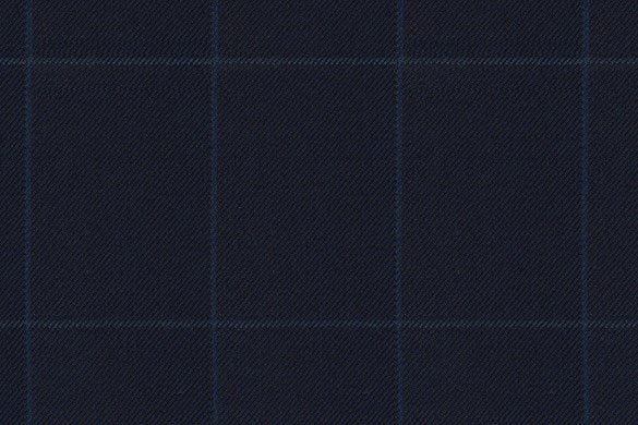Dormeuil Fabric Navy Check 100% Wool (Ref-313057)